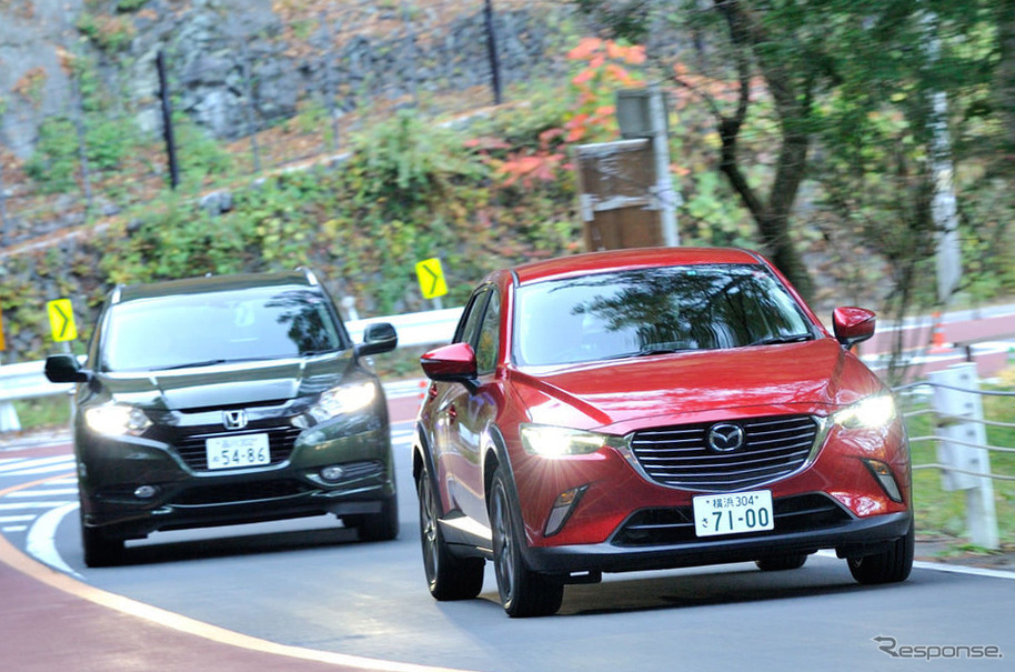 マツダ CX-3 ＆ ホンダ ヴェゼル 郊外レジャーで乗り比べ