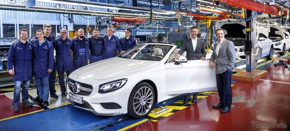 メルセデスベンツのドイツ・ジンデルフィンゲン工場で生産が開始された新型Sクラス カブリオレ