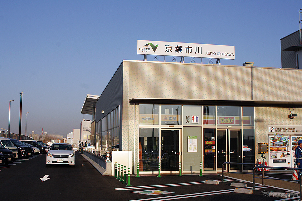 京葉道 京葉市川PA下り線が地味にスゴい---なぜ上り線がないんだっ? 1枚目の写真・画像