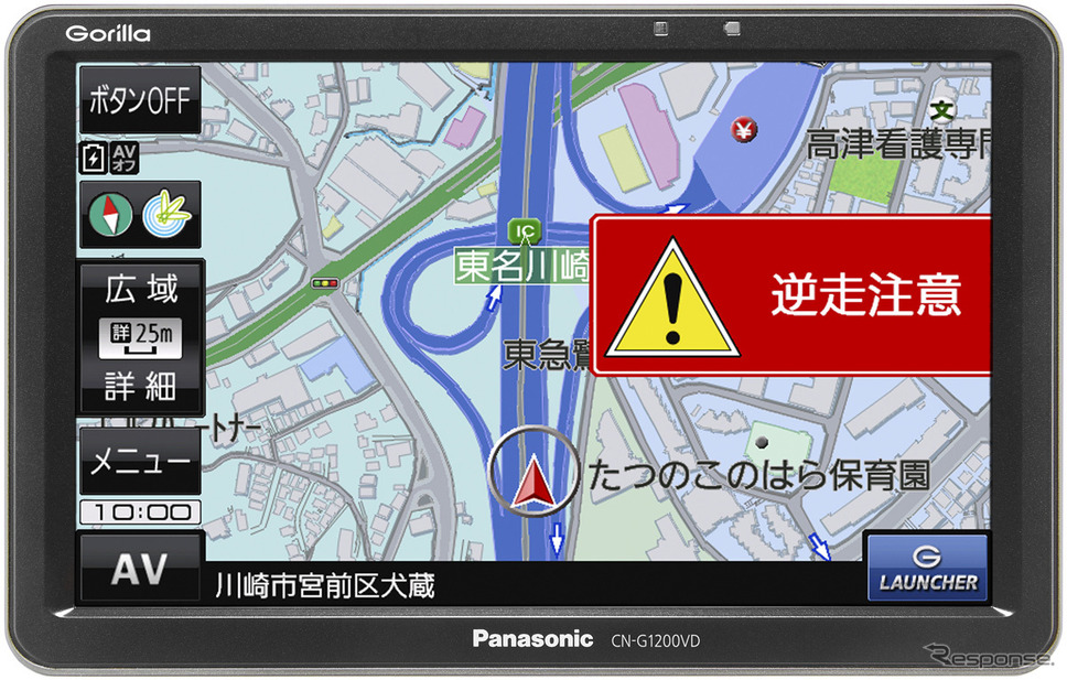 話題となっている高速道路の逆走に対してもGPSによる正確な位置情報を得ているので、より正確に早く事故が起こる前に注意喚起を行ってくれる