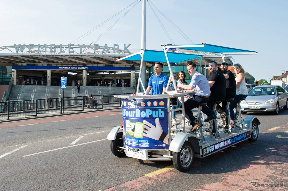 パーティバイクは「自転車」、乗客は「運転者に該当しない」との経産省見解 都内に登場か 1枚目の写真・画像 レスポンス（Response.jp）