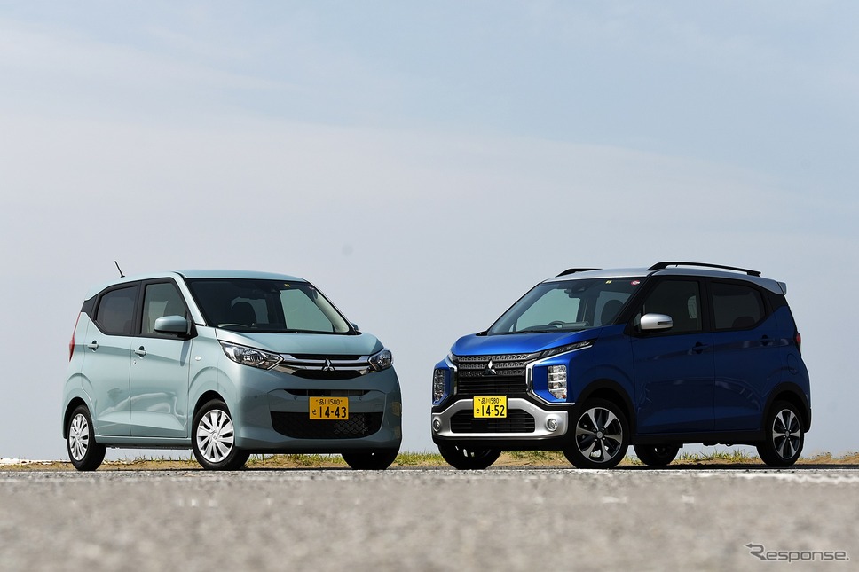 三菱 eKワゴン 新型(右)と eKクロス 新型(左)