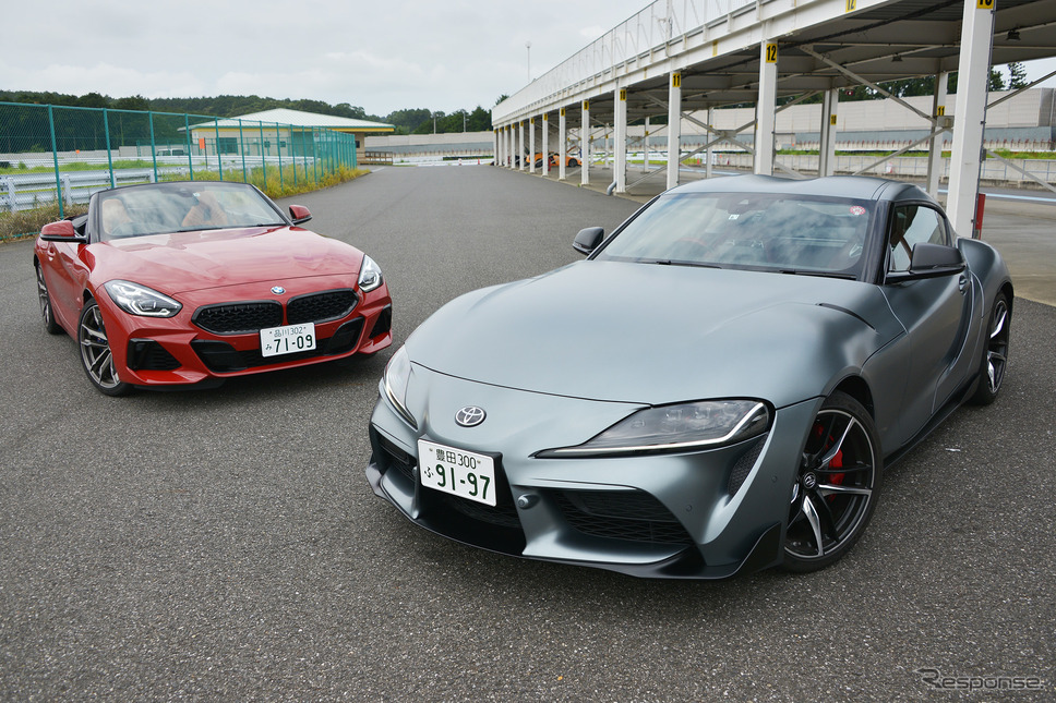 トヨタ スープラ 新型(右)とBMW Z4(左)をサーキットで比較試乗!