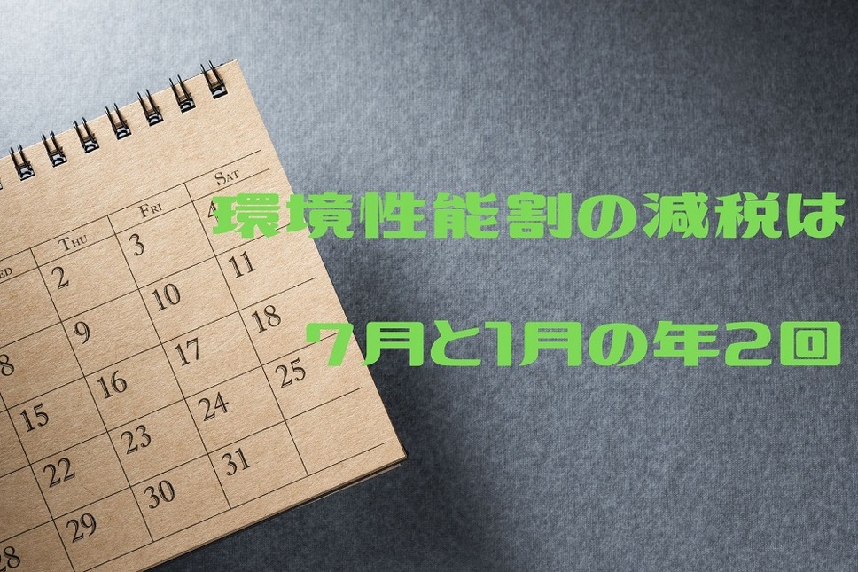 環境性能割の 減税は 7月と1月の年2回