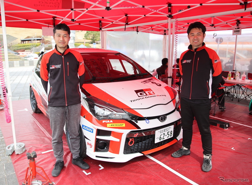 TOYOTA Gazoo Racingチーム眞貝知志さん(左)と安藤裕一さん(右)