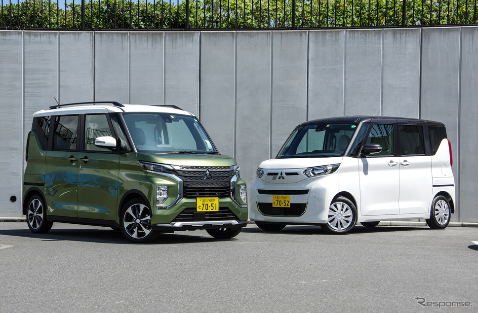 三菱 eKクロススペース(左)とeKスペース