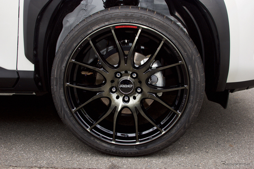 レイズ ホムラ2×7plus 推奨サイズ:19×7.5JInset45 5H-114.3/カラー:ブラッククリアー(限定モデル)/タイヤサイズ:225/40R19 ※チューナーサイズ