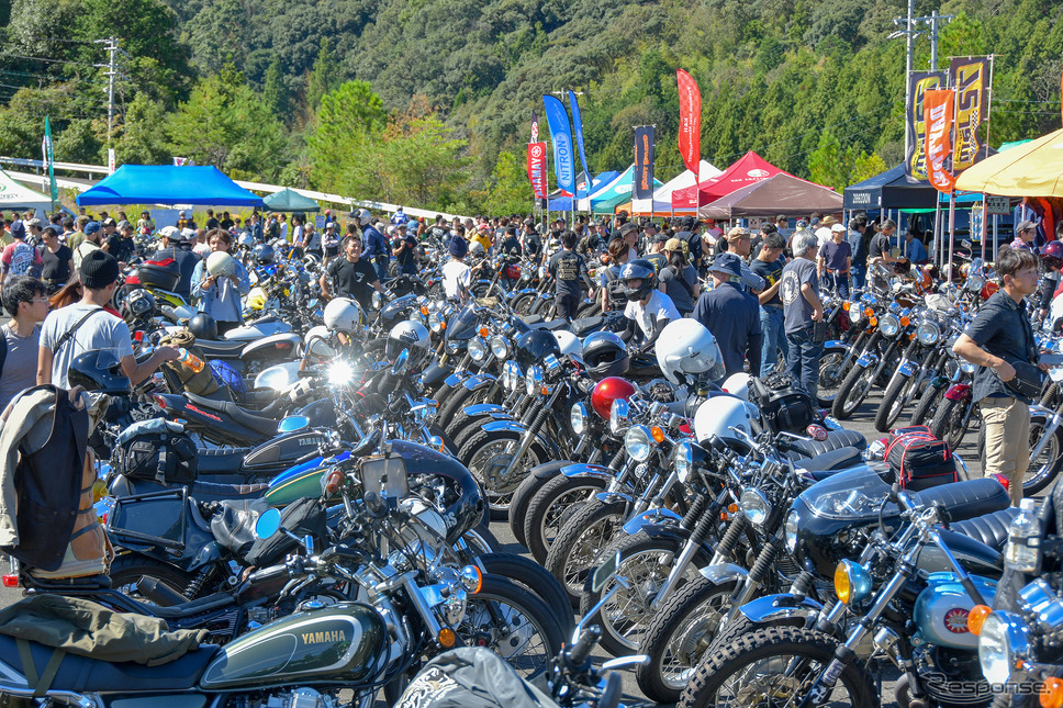 SRオーナーイベント。今も多くのSR400/500が集まる