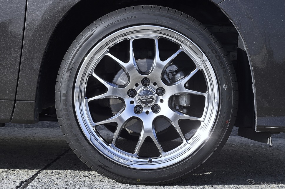 レイズ【HOMURA 2×7RA】推奨サイズ:20×8.5J Inset38 5H-114.3/カラー:グレイスシルバー/リムDMC/タイヤサイズ:245/40R20