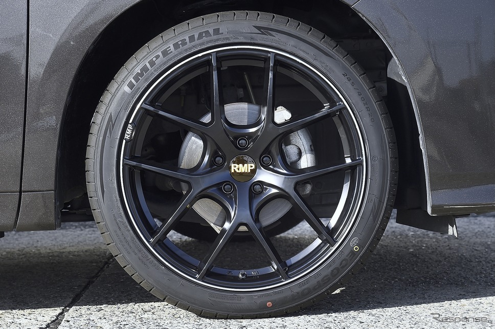 MID【RMP 025F】推奨サイズ:20×8.5J Inset38 5H-114.3/カラー:セミグロスブラック+リムエッジDC+ロゴマシニング/タイヤサイズ:245/40R20