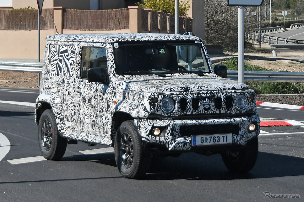 スズキ・ジムニー・ロングバージョン開発車両(スクープ写真)