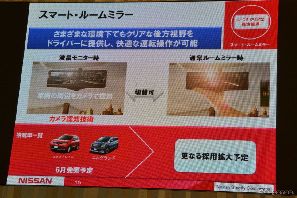 ルームミラーが液晶画面に 日産 スマート ルームミラー とは カーナリズム ルームミラーが液晶画面に 日産 スマート ルームミラー とは カーナリズム