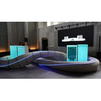 蓄電コンクリート 世界初の点灯式を開催