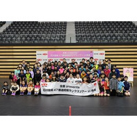 「石川佳純４７都道府県サンクスツアーin青森」で子どもたちと交流