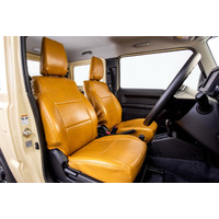 手軽に雰囲気チェンジ。ジムニー用フロントシートカバーで快適＆スタイリッシュに。