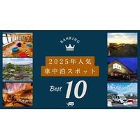 2025年の車中泊スポット「Carstayステーション」の予約ランキング発表