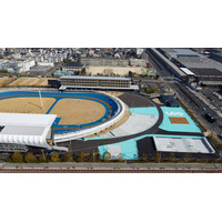 競輪とアーバンサイクルスポーツが融合する複合施設「アーバンサイクルパークス広島」の全エリアが完成！令和８(2026)年４月１８日(土)にグランドオープン！