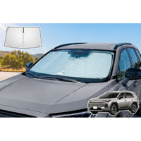 【新商品】新型RAV4の納車後すぐ欲しい夏の必須アイテム。3秒設置、UVカット99%、実車採寸の専用フロントサンシェードが登場。