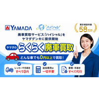 廃車買取サービス「ハイシャル」をヤマダデンキに提供開始