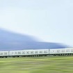 新型特急車両の走行イメージ。2018年度末頃の営業運転開始を目指す。